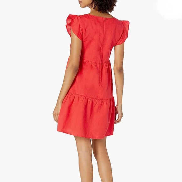 🥰🥰Women's Relaxed-Fit Washed Linen Blend Flutter-Sleeve Dress🥰🥰 - Picture 2 of 10